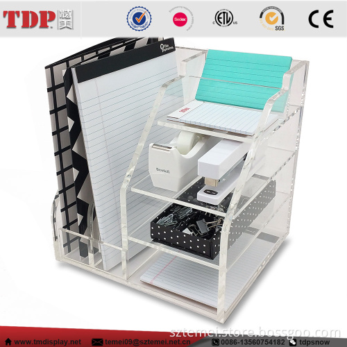 OEM manufacturer wholesale desktop file organization clear acrylic office organizer